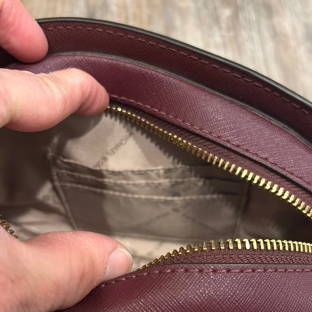Michael Kors Red Crossbody Bag with Gold Hardware